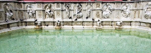 Fountain of Joy - Medieval marble fountain in Siena, Tuscany, Italy